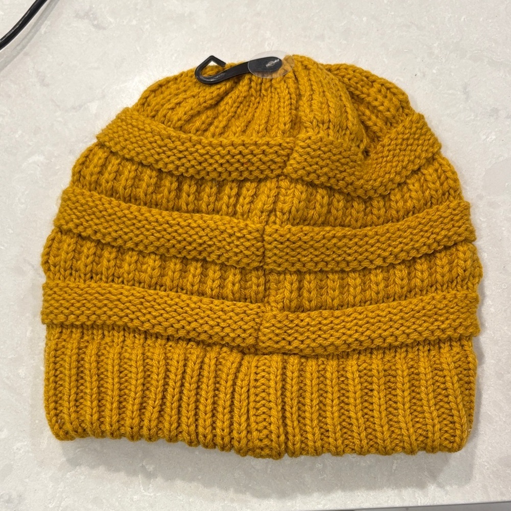 C.C Yellow Knit Hat - Picture 2 of 2